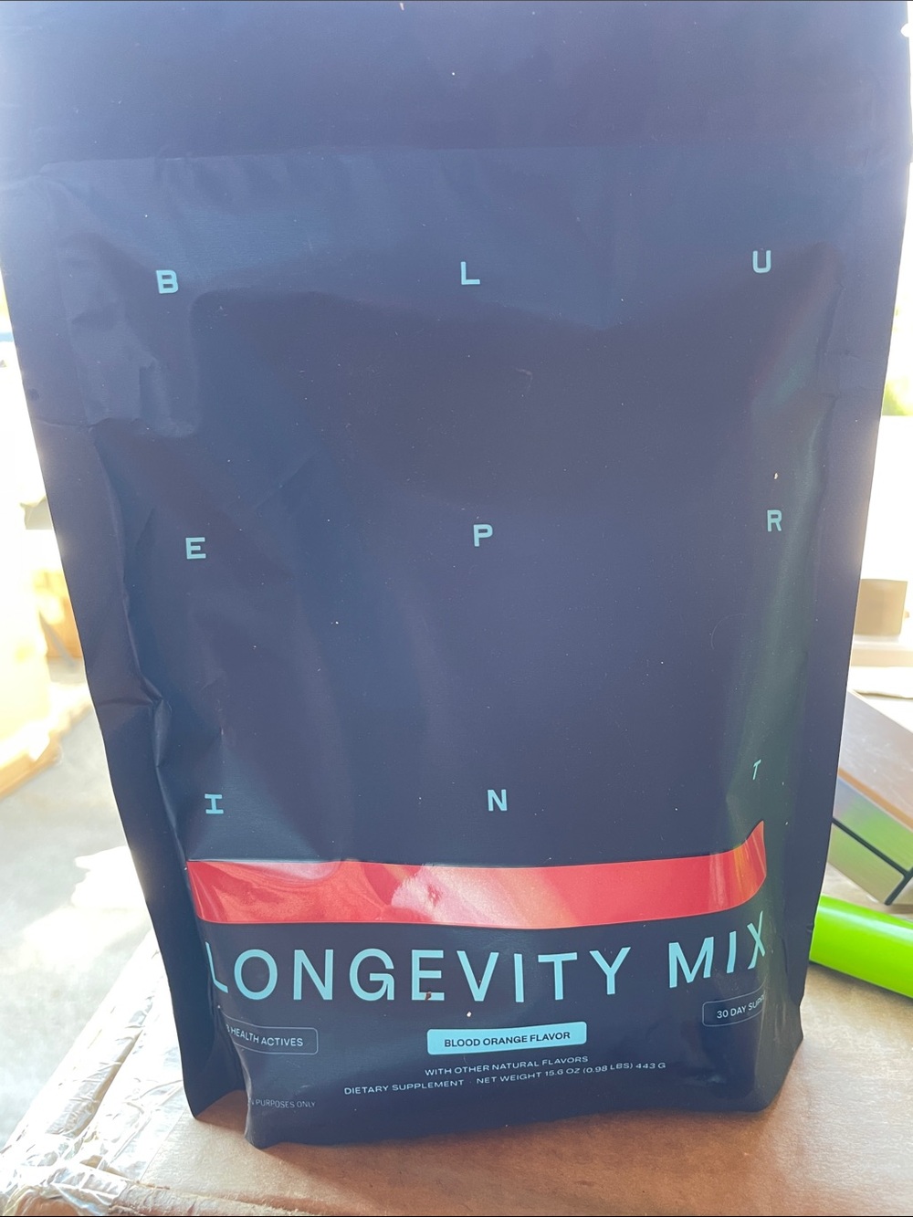 Longevity Mix Men’s Supplement Bag - Blue with Red Accent